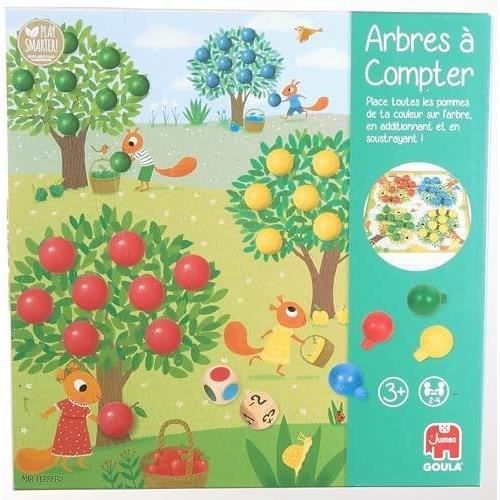 Gioco educativo - GOULA - Alberi da contare - Completa gli alberi con i frutti secondo i dadi - Disponibile in 3-4 giorni lavorativi