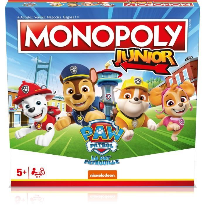 Paw Patrol Junior Monopoly - Gioco da tavolo - MOSSE VINCENTI - Monopoli Junior con personaggi Paw Patrol. - Disponibile in 3-4 giorni lavorativi