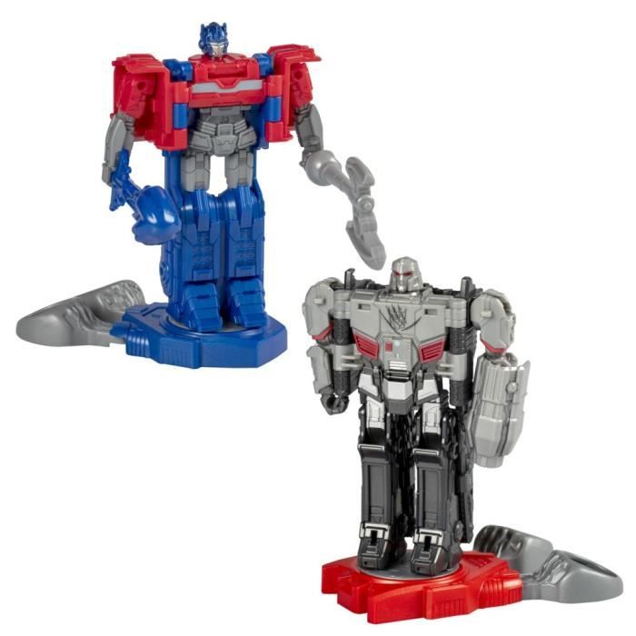 Confezione da 2 personaggi Optimus Prime (Orion Pax) e Megatron (D-16) da 11 cm, giocattoli per bambini di 6 anni, Transformers One Robot Battlers - Disponibile in 3-4 giorni lavorativi