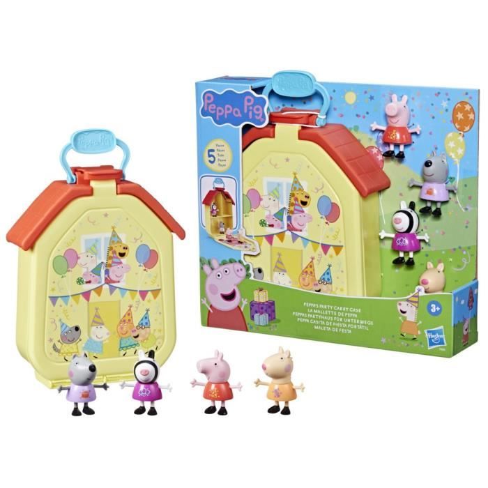 Peppa Pig, set valigetta di Peppa con casa pieghevole, 4 figurine, giocattoli prescolari, da 3 anni - Disponibile in 3-4 giorni lavorativi