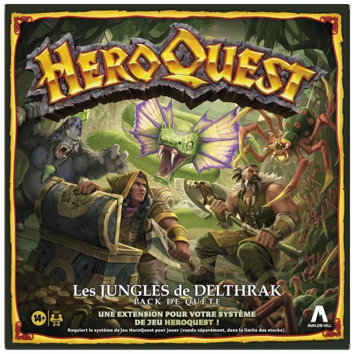 HeroQuest, pacchetto missioni Giungle di Delthrak, giochi di ruolo da 2 a 5 giocatori, età 14 anni, sistema di gioco HeroQuest richiesto - Disponibile in 3-4 giorni lavorativi