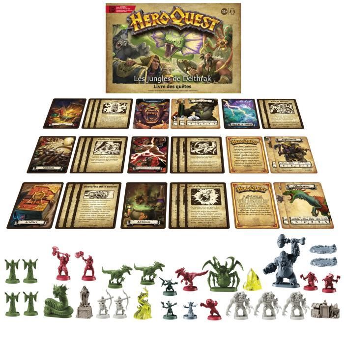 HeroQuest, pacchetto missioni Giungle di Delthrak, giochi di ruolo da 2 a 5 giocatori, età 14 anni, sistema di gioco HeroQuest richiesto - Disponibile in 3-4 giorni lavorativi