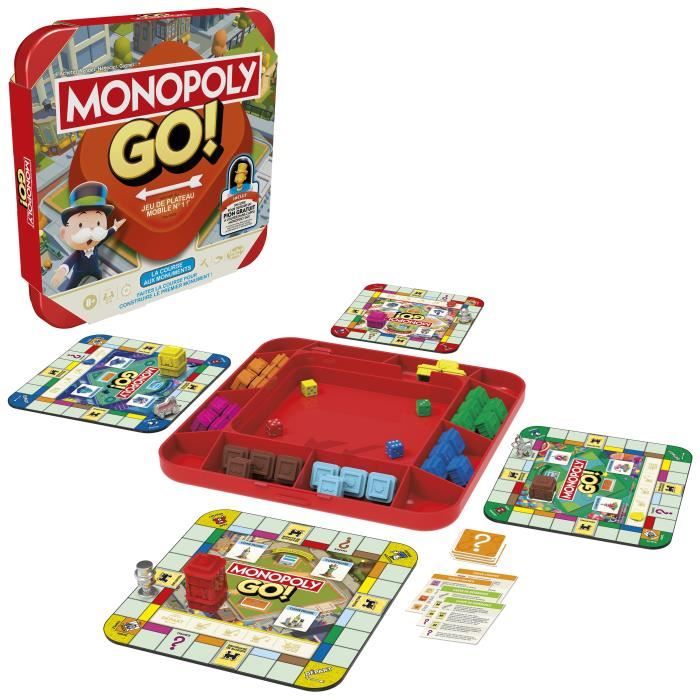 Monopoly Go, Gioco da tavolo da 8 anni, Gioco da tavolo per famiglie - Disponibile in 3-4 giorni lavorativi