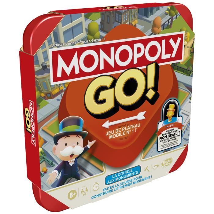 Monopoly Go, Gioco da tavolo da 8 anni, Gioco da tavolo per famiglie - Disponibile in 3-4 giorni lavorativi