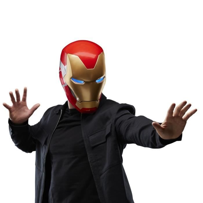 Casco elettronico Iron Man, con effetti di luce, giocattolo cosplay da collezione premium per adulti, serie Marvel Legends - Disponibile in 3-4 giorni lavorativi