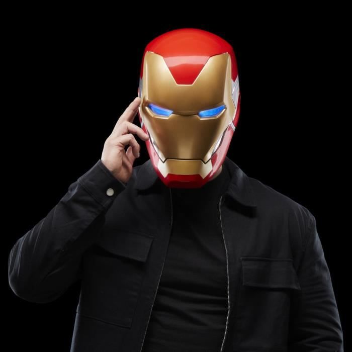 Casco elettronico Iron Man, con effetti di luce, giocattolo cosplay da collezione premium per adulti, serie Marvel Legends - Disponibile in 3-4 giorni lavorativi