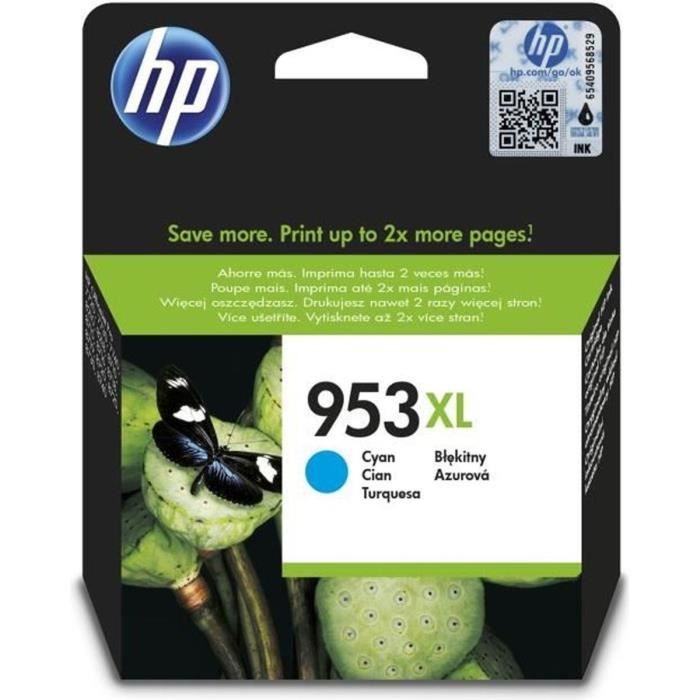 Cartuccia d'inchiostro originale ciano ad alto rendimento HP 953XL per HP OfficeJet Pro 8710/8715/8720 (F6U16AE) - Disponibile in 3-4 giorni lavorativi