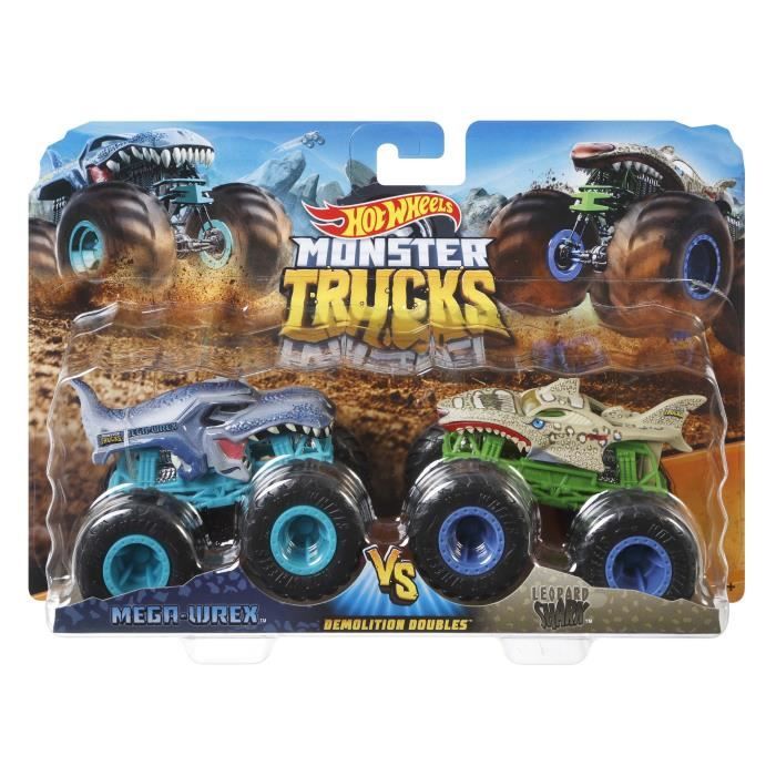 Hot Wheels - Set di 2 veicoli Monster Truck Double Demolition - Piccole auto - 3 anni e + - Disponibile in 3-4 giorni lavorativi