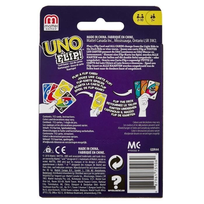 Mattel Giochi Uno Flip Side - Disponibile in 3-4 giorni lavorativi