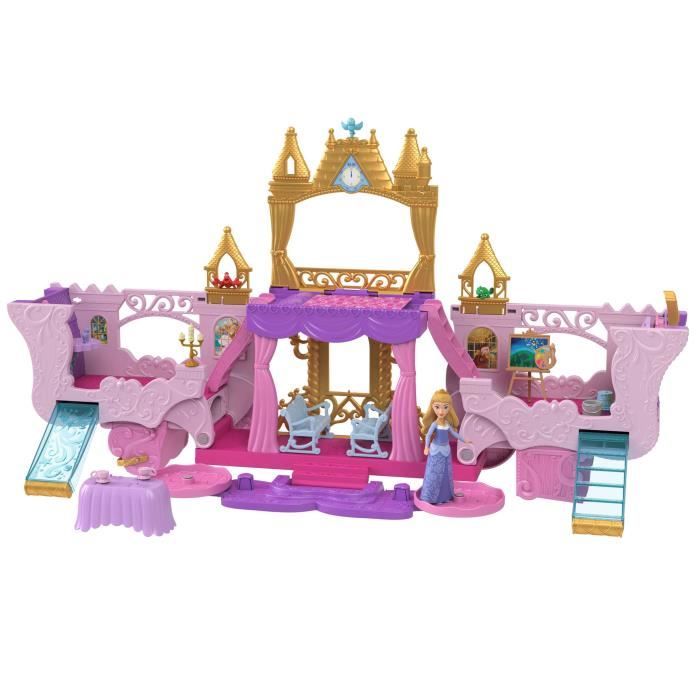 Disney Princesses-Caleche e Castle-Box con bambola Aurora HWX17 - Disponibile in 3-4 giorni lavorativi Disney Princess