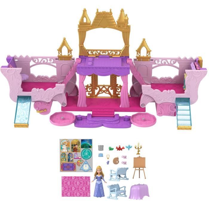 Disney Princesses-Caleche e Castle-Box con bambola Aurora HWX17 - Disponibile in 3-4 giorni lavorativi Disney Princess