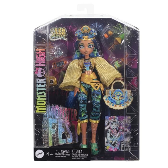 Bambola Monster High Cleo De Nile con vestito Monster Fest HXH81 - Disponibile in 3-4 giorni lavorativi