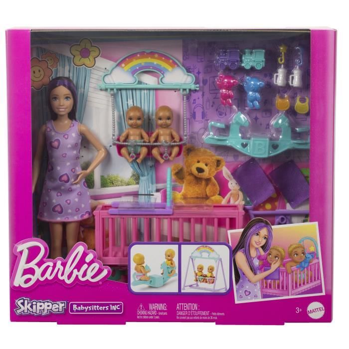 Cofanetto Barbie-The Twins' Room-Skipper, neonati e accessori HXM99 - Disponibile in 3-4 giorni lavorativi