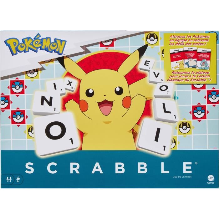 Pokémon Scrabble - Gioco da tavolo per famiglie con 2 modalità di gioco HXT27 - Disponibile in 3-4 giorni lavorativi