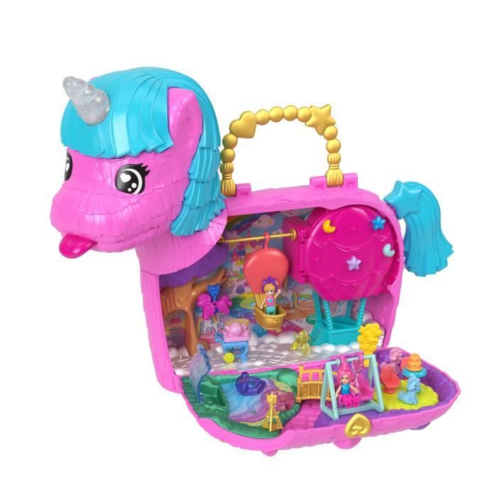 Polly Pocket-Gli unicorni stanno organizzando una scatola per feste con 2 minifigure HYD96 - Disponibile in 3-4 giorni lavorativi