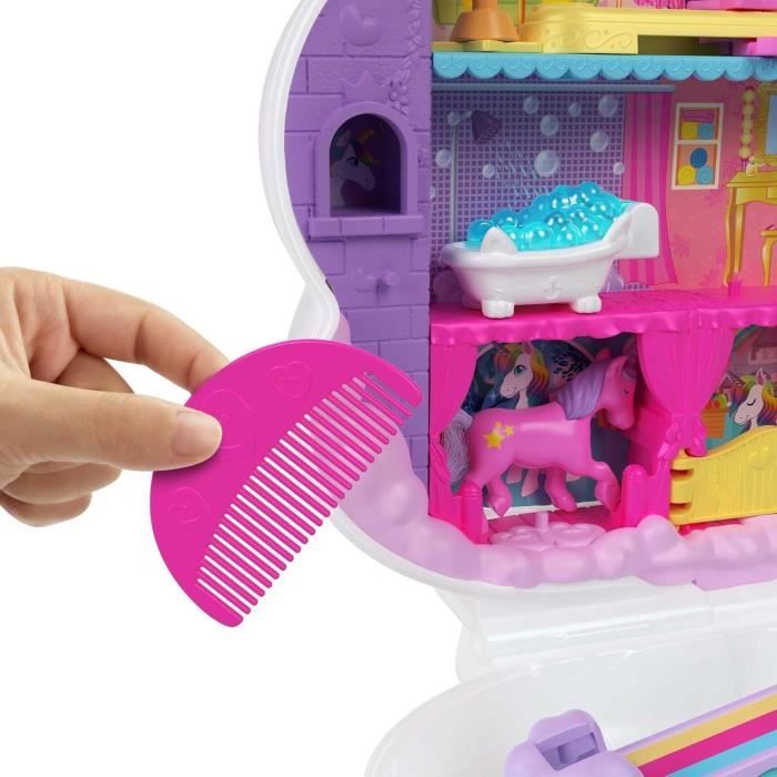 Polly Pocket - Set da parrucchiere con unicorno arcobaleno - Testa da parrucchiere - 4 anni+ HYD97 - Disponibile in 3-4 giorni lavorativi