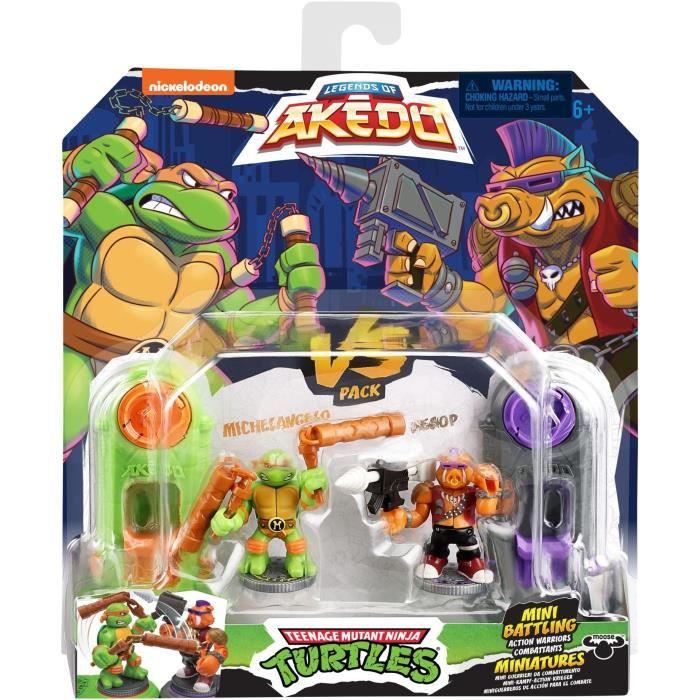 Statuette Michelangelo vs Bebop - Akedo - Moose Toys - Disponibile in 3-4 giorni lavorativi