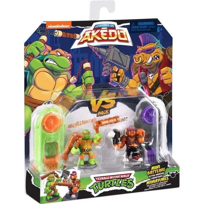 Statuette Michelangelo vs Bebop - Akedo - Moose Toys - Disponibile in 3-4 giorni lavorativi