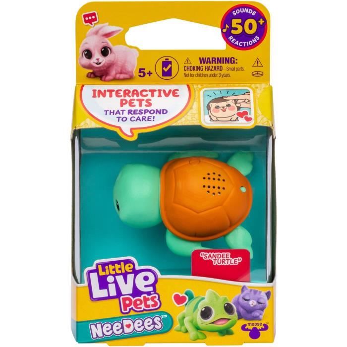 Lil' Needees - MOOSE TOYS - LITTLE LIVE PETS - Animali tascabili interattivi, con suoni e reazioni - Disponibile in 3-4 giorni lavorativi