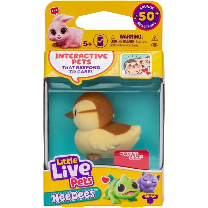 Lil' Needees - MOOSE TOYS - LITTLE LIVE PETS - Animali tascabili interattivi, con suoni e reazioni - Disponibile in 3-4 giorni lavorativi