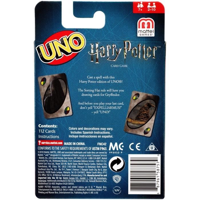 UNO Harry Potter - FNC42 - Gioco da tavolo - 7 anni e + - Disponibile in 3-4 giorni lavorativi