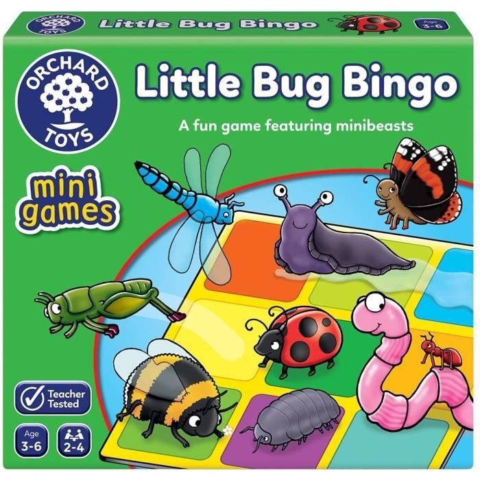 Little Bug Bingo - Gioco del bingo - FRUTTETO - da 3 a 6 anni - Disponibile in 3-4 giorni lavorativi