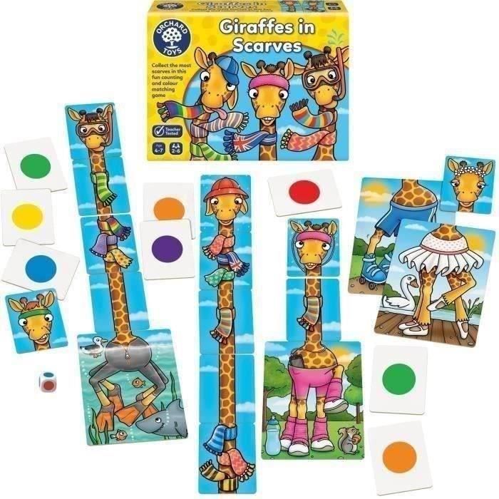 Le giraffe e le loro sciarpe colorate - FRUTTETO - Disponibile in 3-4 giorni lavorativi