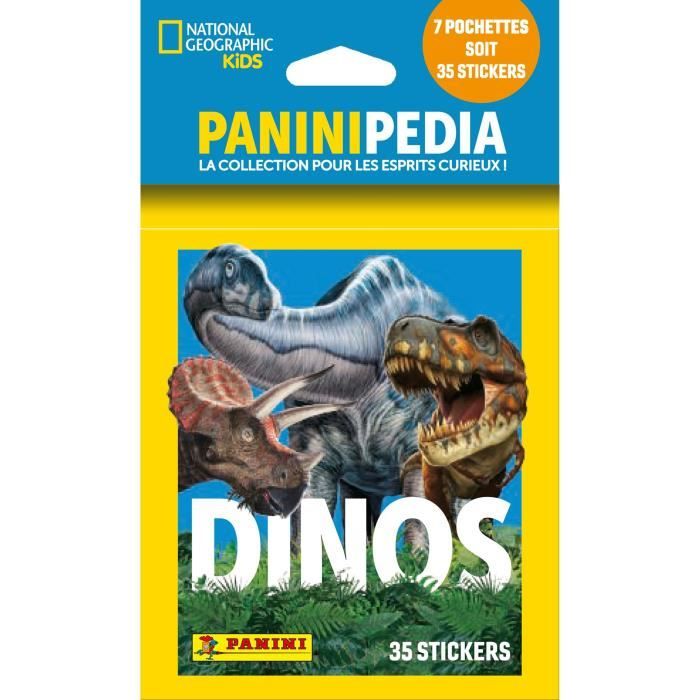 Carte da collezione - PANINI - DINOS NATIONAL GEOGRAPHIC KIDS - PANINIPEDIA - Blister 7 tasche - Disponibile in 3-4 giorni lavorativi