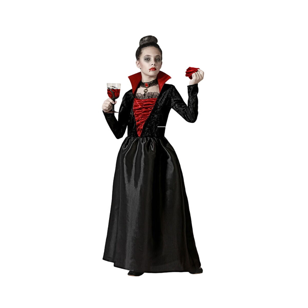 Costume per Adulti Vampiro Donna Per bambini Taglia:3-4 Anni - Disponibile in 3-4 giorni lavorativi