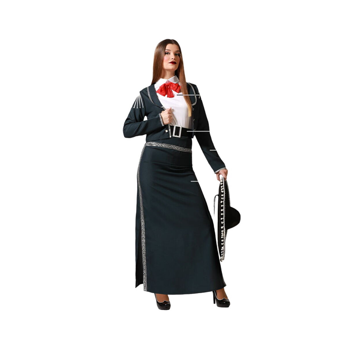 Costume per Adulti Donna Mariachi Taglia:XS/S - Disponibile in 3-4 giorni lavorativi