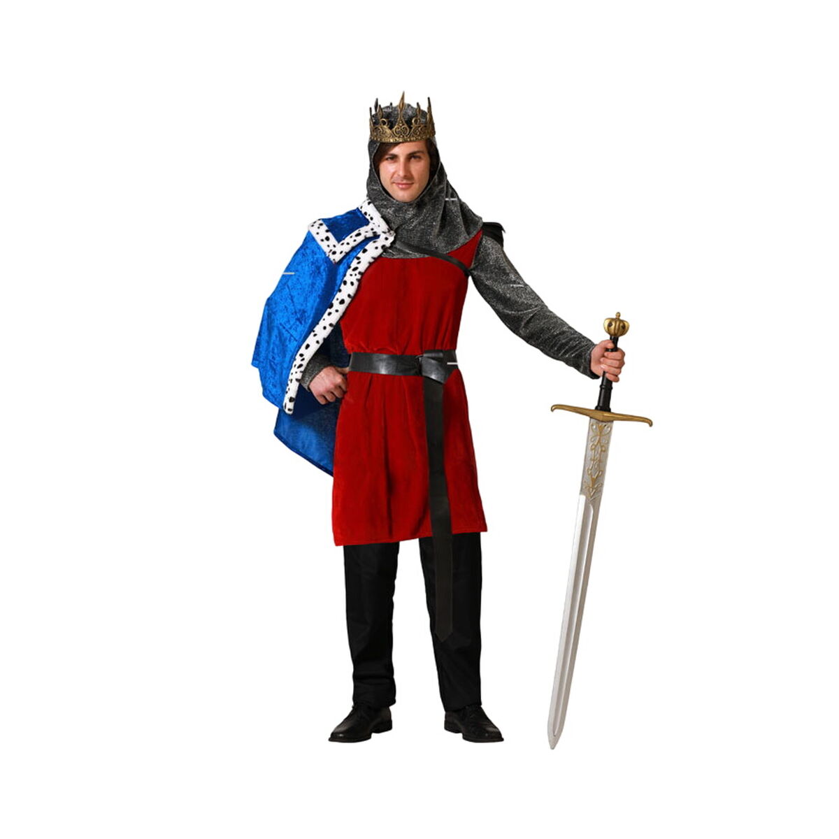 Costume per Adulti Re Medievale XS/S - Disponibile in 3-4 giorni lavorativi