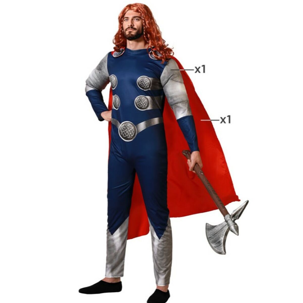 Costume per Adulti Trueno Supereroe Taglia:XS/S - Disponibile in 3-4 giorni lavorativi