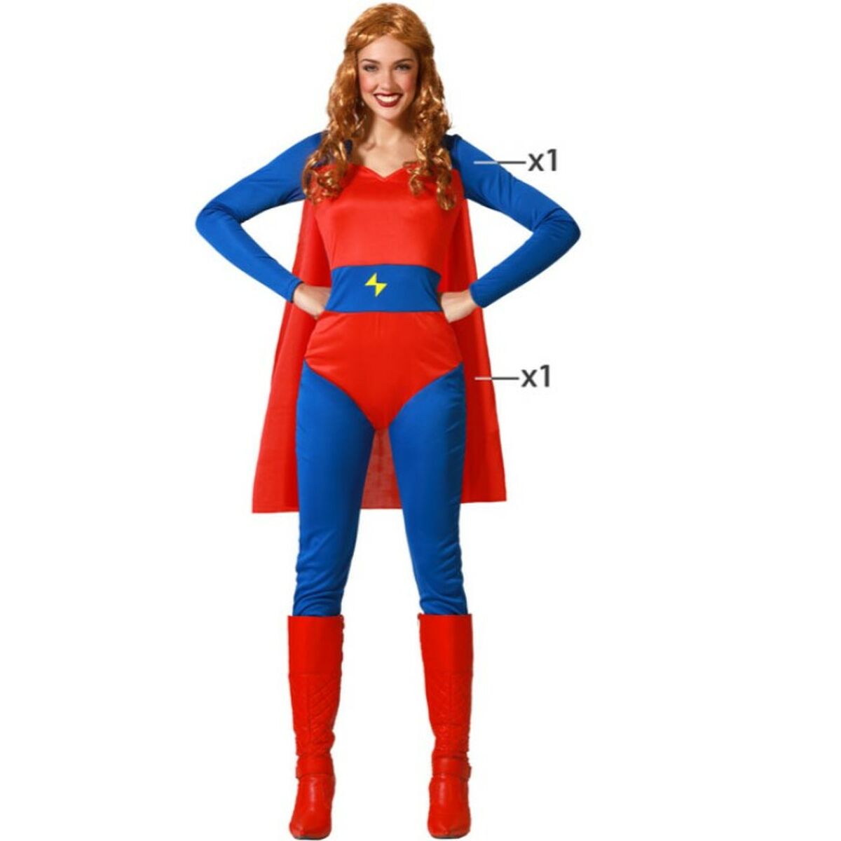 Costume per Adulti Supereroe Donna Taglia:XS/S - Disponibile in 3-4 giorni lavorativi