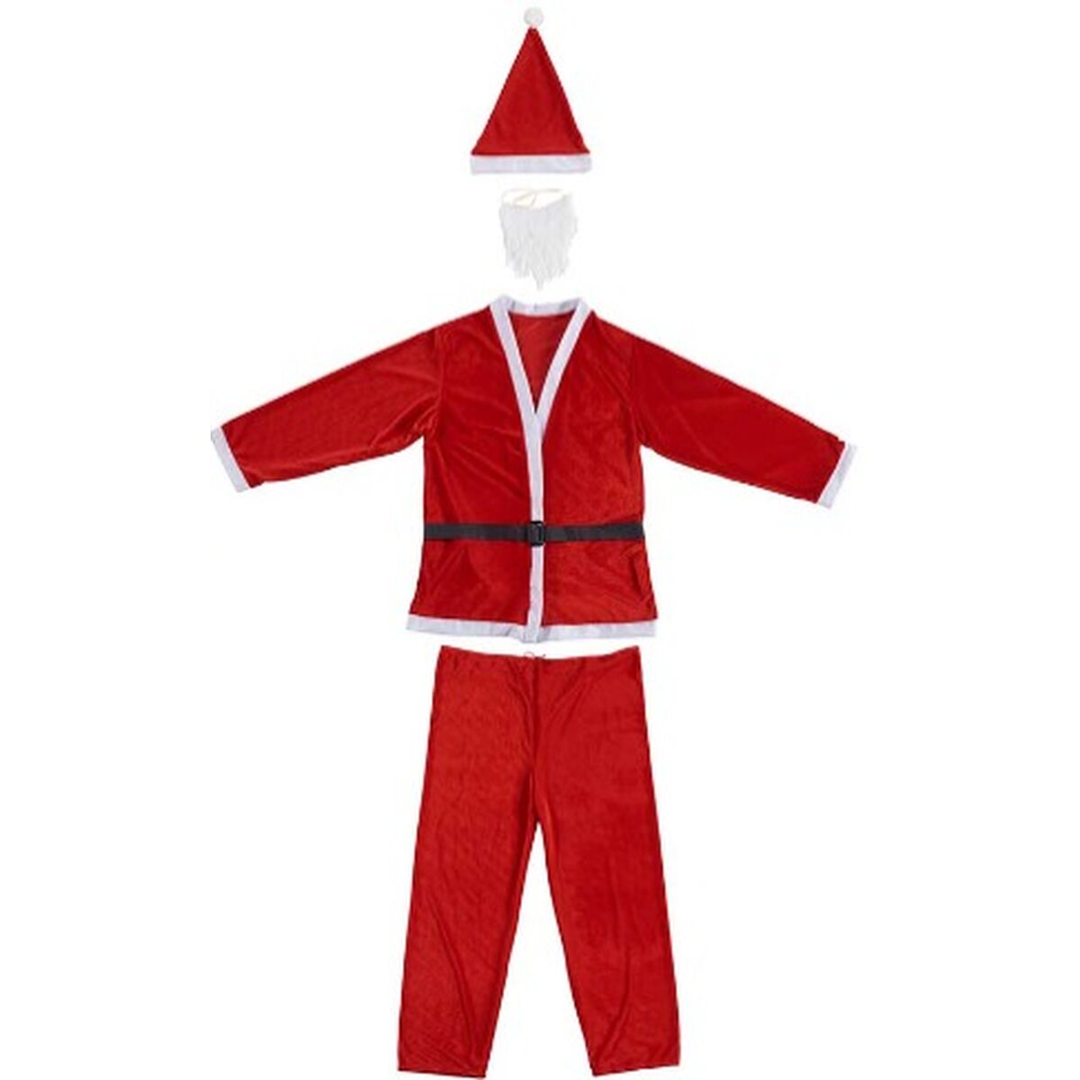 Costume per Adulti Babbo Natale Taglia unica Bianco Rosso (4 Unità) - Disponibile in 3-4 giorni lavorativi