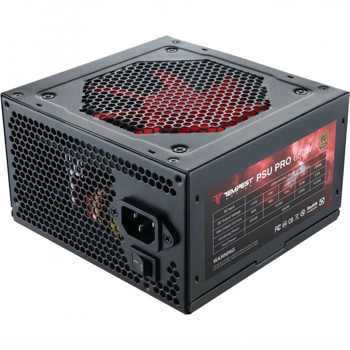 Fonte di alimentazione Gaming Tempest PSU PRO 650W - Disponibile in 3-4 giorni lavorativi