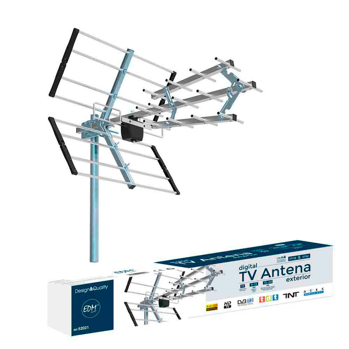 Antenna TV EDM 52021 470-694 Mhz UHF - Disponibile in 3-4 giorni lavorativi