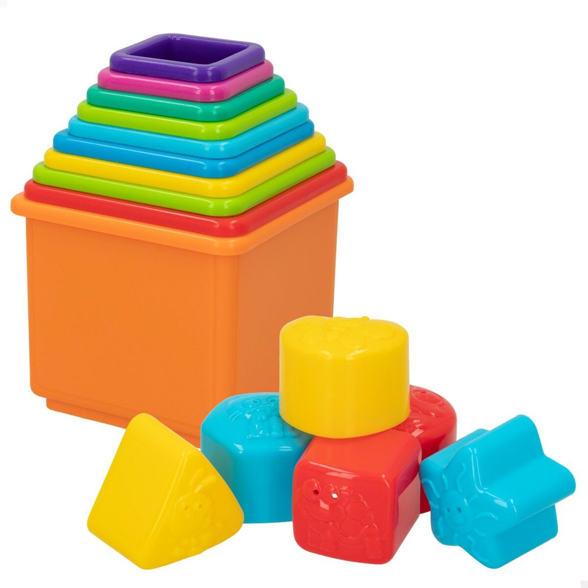 Blocchi Impilabili PlayGo 16 Pezzi 4 Unità 10,5 x 9 x 10,5 cm - Disponibile in 3-4 giorni lavorativi