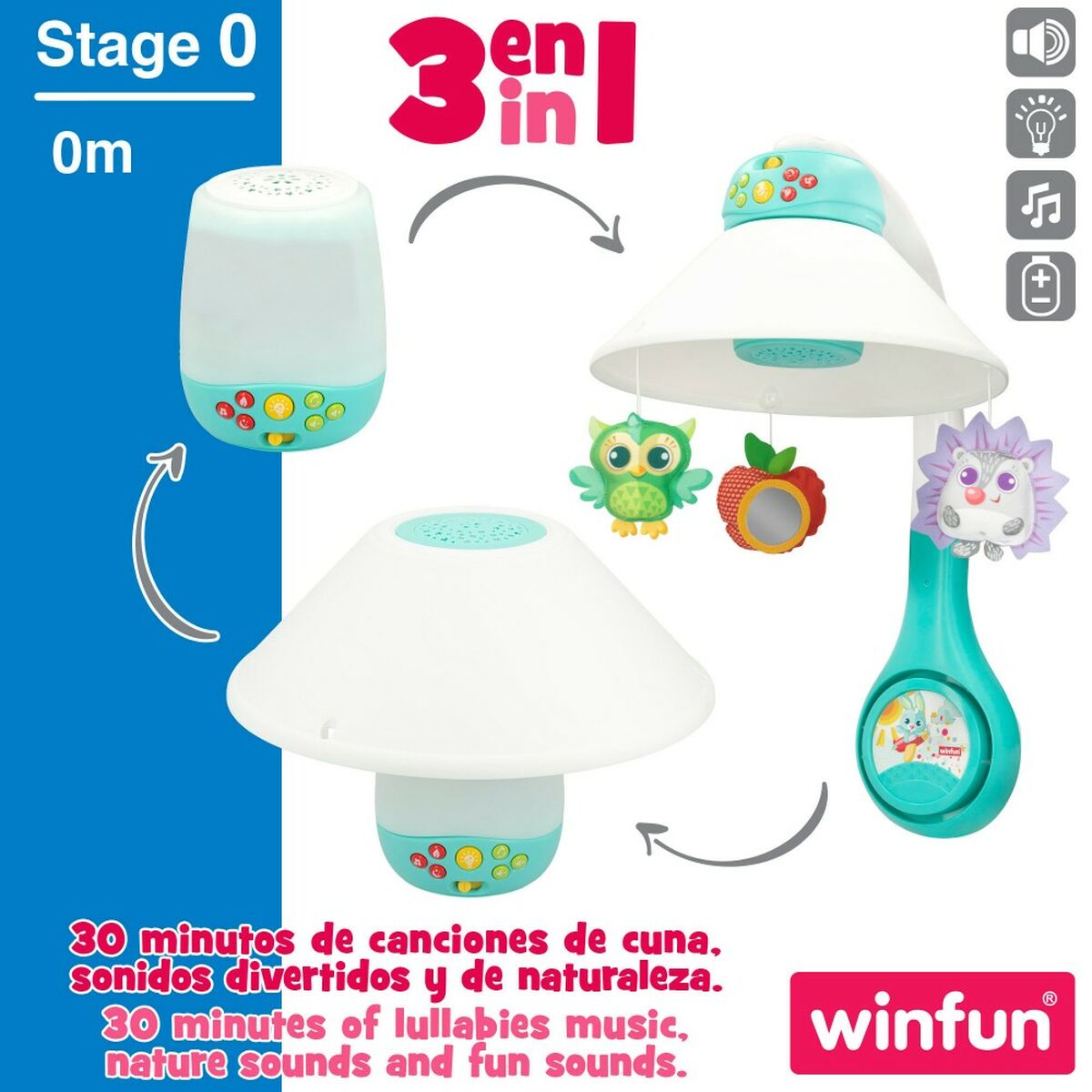 Proiettore Mobile Winfun Plastica 46 x 49 x 30 cm (2 Unità) - Disponibile in 3-4 giorni lavorativi