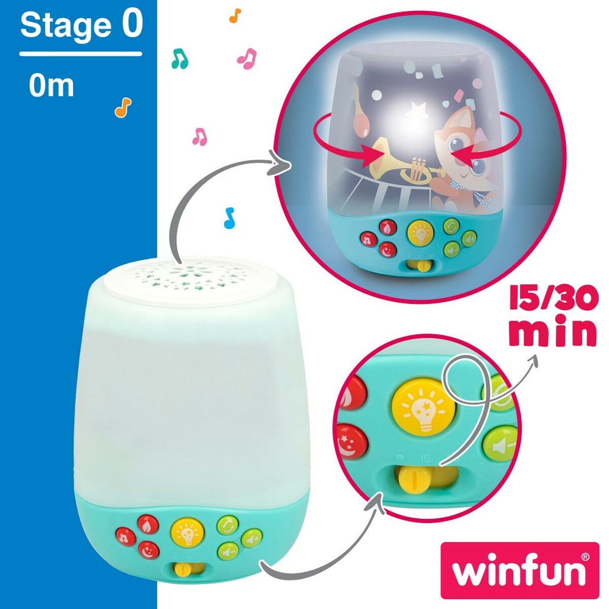 Proiettore Mobile Winfun Plastica 46 x 49 x 30 cm (2 Unità) - Disponibile in 3-4 giorni lavorativi