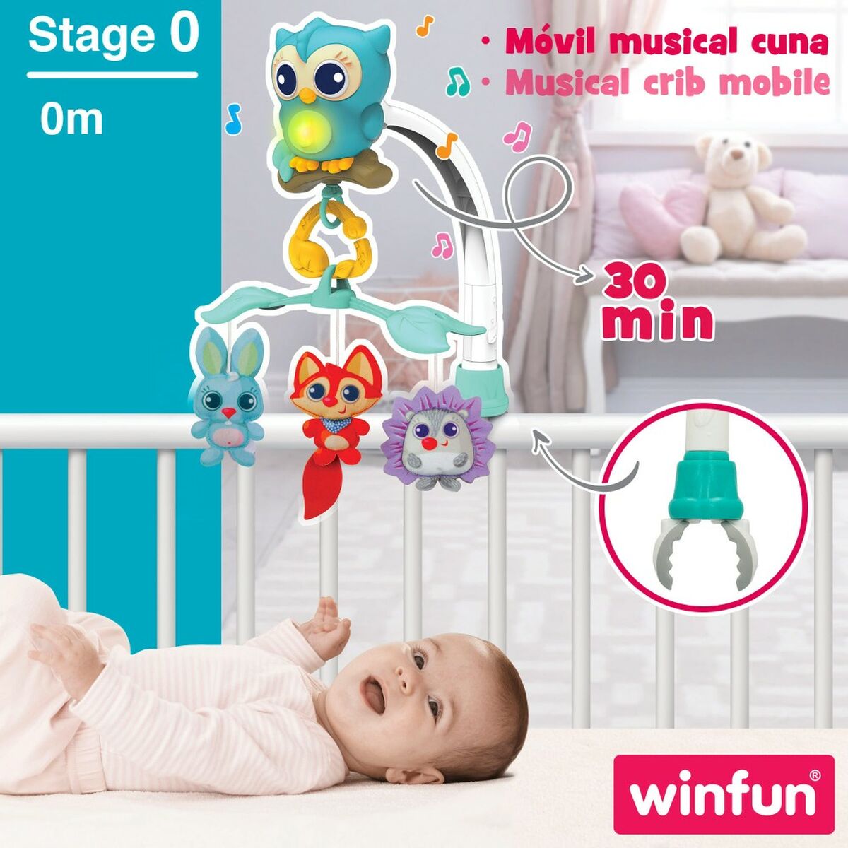 Carrillon Culla Winfun Bosco 3 in 1 31,5 x 42 x 24,5 cm Plastica (4 Unità) - Disponibile in 3-4 giorni lavorativi Winfun