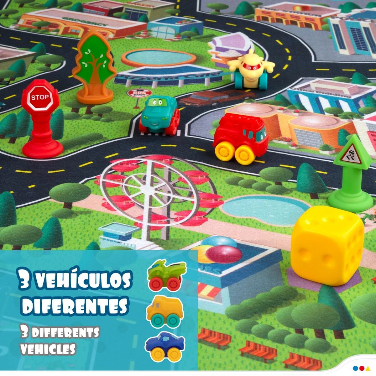 Tappeto da gioco Colorbaby Città Plastica (2 Unità) - Disponibile in 3-4 giorni lavorativi