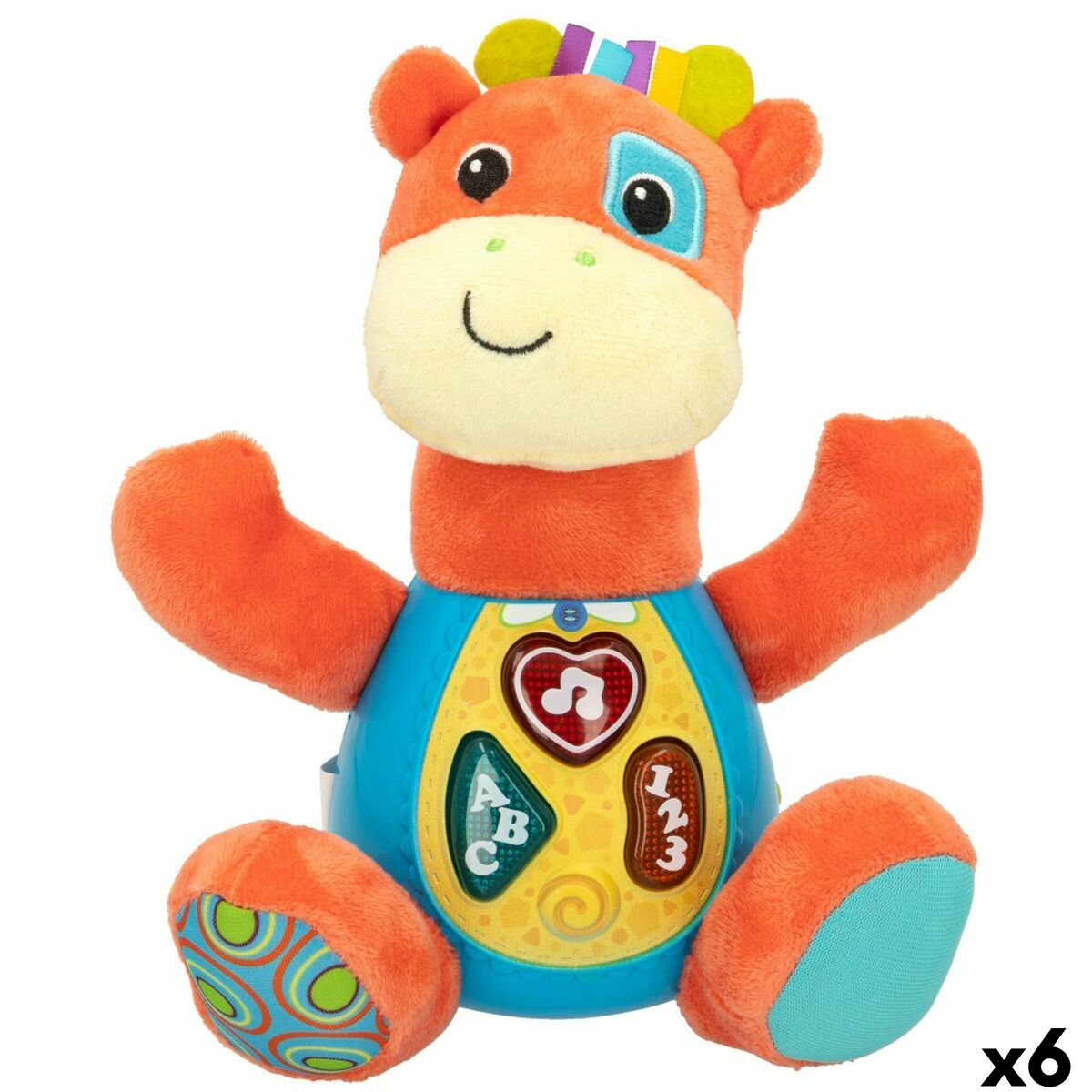 Peluche con Suono Winfun Giraffa 18 x 19 x 8,5 cm (6 Unità) - Disponibile in 3-4 giorni lavorativi