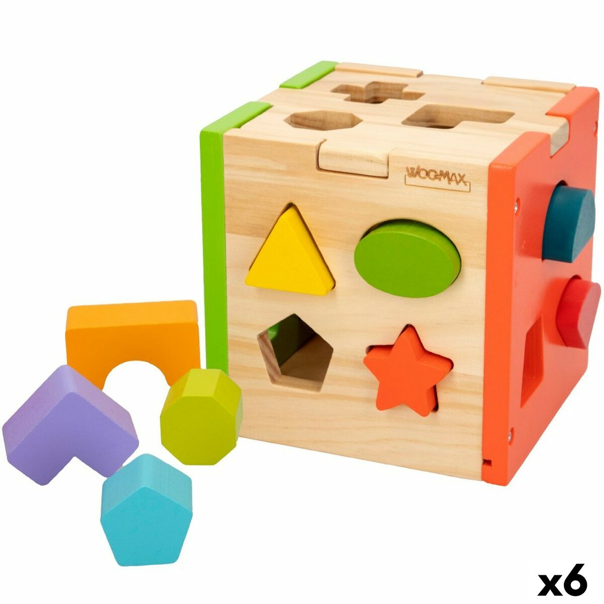 Puzzle di Legno per Bambini Woomax 15 x 15 x 15 cm (6 Unità) - Disponibile in 3-4 giorni lavorativi