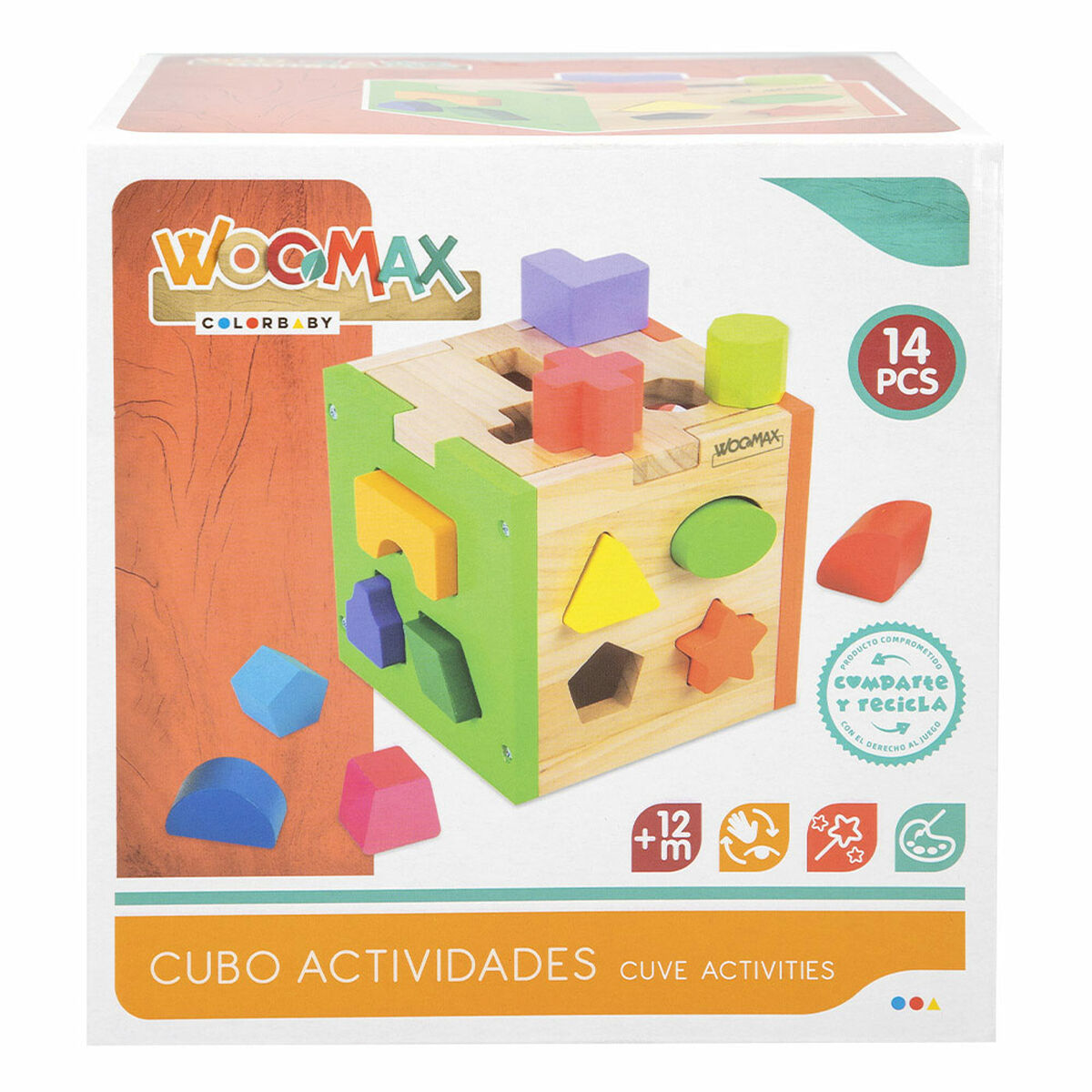 Puzzle di Legno per Bambini Woomax 15 x 15 x 15 cm (6 Unità) - Disponibile in 3-4 giorni lavorativi