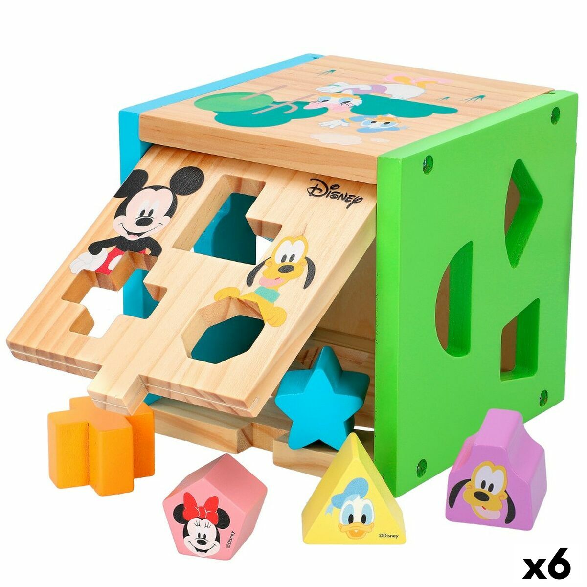 Puzzle di Legno per Bambini Disney 14 Parti 15 x 15 x 15 cm (6 Unità) - Disponibile in 3-4 giorni lavorativi