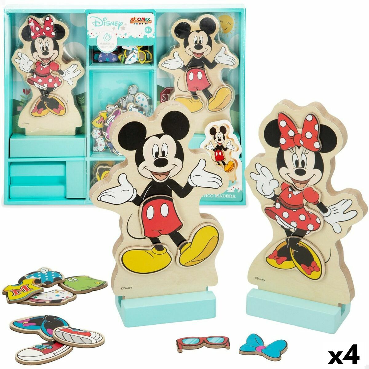 Personaggi Disney 54 Pezzi 4 Unità 11,5 x 17,5 x 1,2 cm - Disponibile in 3-4 giorni lavorativi