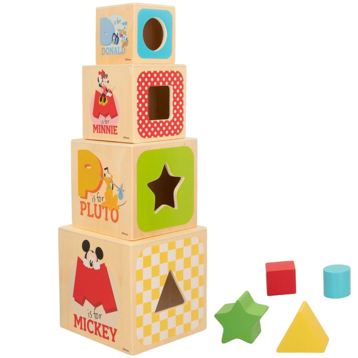 Blocchi Impilabili Disney 8 Pezzi 4 Unità 12,2 x 12,2 x 12,2 cm - Disponibile in 3-4 giorni lavorativi