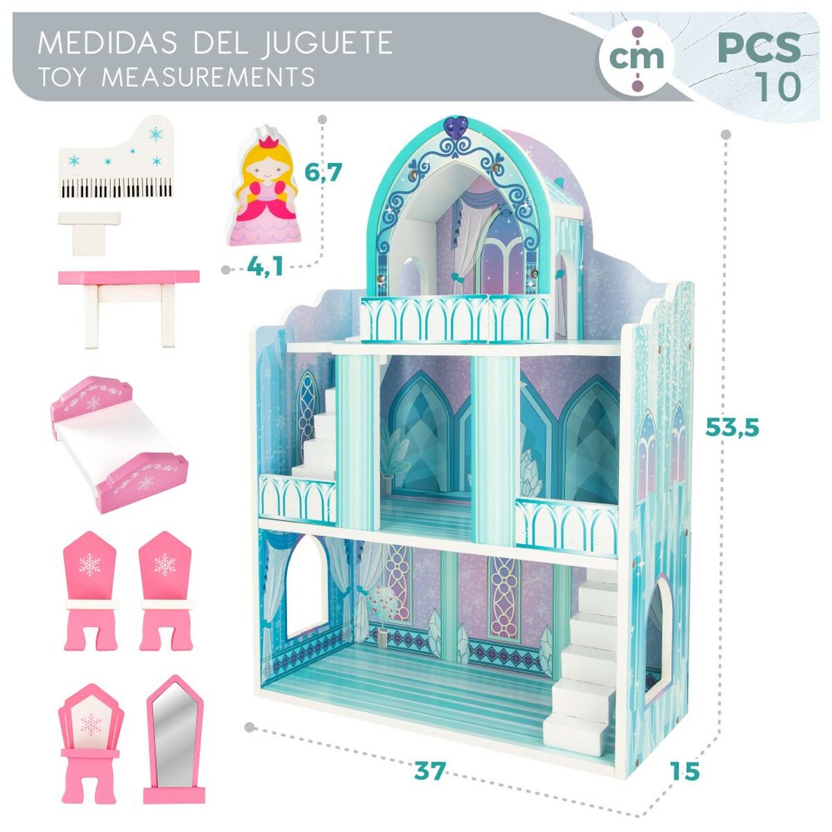 Casa in Miniatura Woomax 9 Pezzi 2 Unità 37 x 53,5 x 15 cm - Disponibile in 3-4 giorni lavorativi