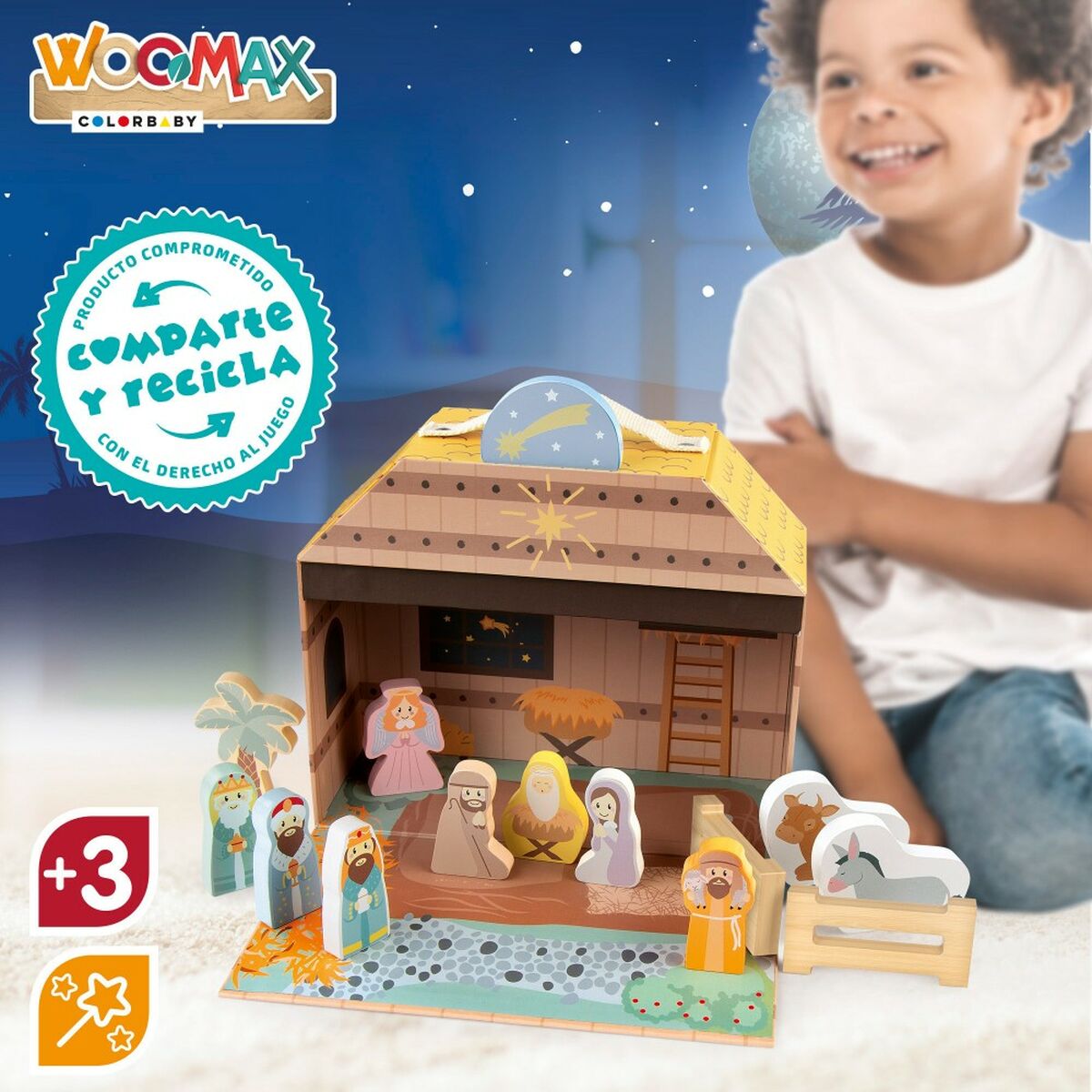 Presepe di Natale Woomax 15 Pezzi 24,5 x 20,5 x 24,5 cm (6 Unità) - Disponibile in 3-4 giorni lavorativi