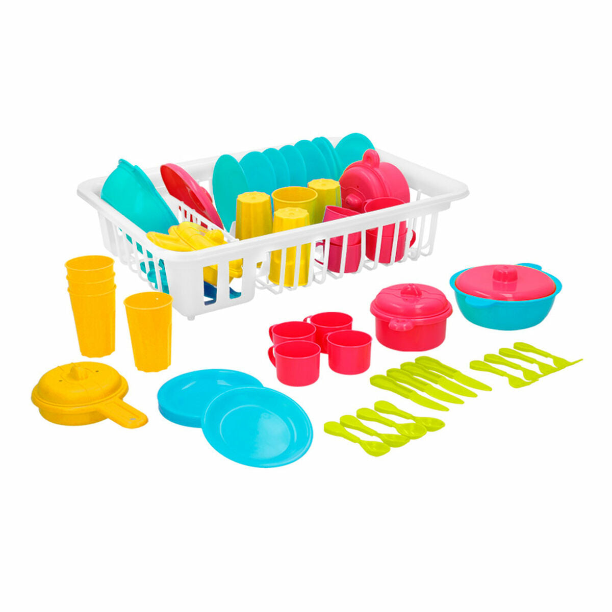 Set di Accessori per Bambini Colorbaby Giocattolo Scolapiatti 35 Pezzi (15 Unità) - Disponibile in 3-4 giorni lavorativi Colorbaby